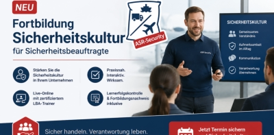 11.2.5 Schulung für Sicherheitsbeauftragte Luftsicherheit – Live-Onlineschulung